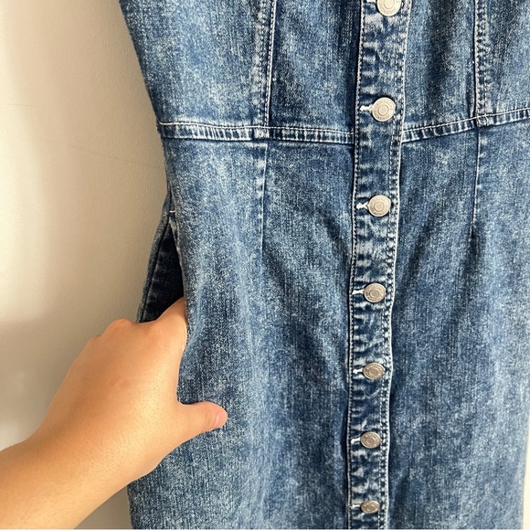 Jordache Vintage Button Up Denim Dress Size Small - Picture 4 of 7